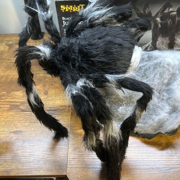 Spirit Halloween Black Jumping Spider 01116706 24” Decor USE ONLY DOESNT WORK - Picture 2 of 10
